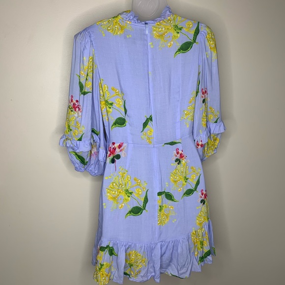 Cynthia Rowley Tayla Floral Mini Ruffle Dress 4 - Picture 13 of 16